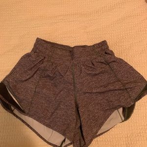 Grey Heathered Lulu Shorts4 tall